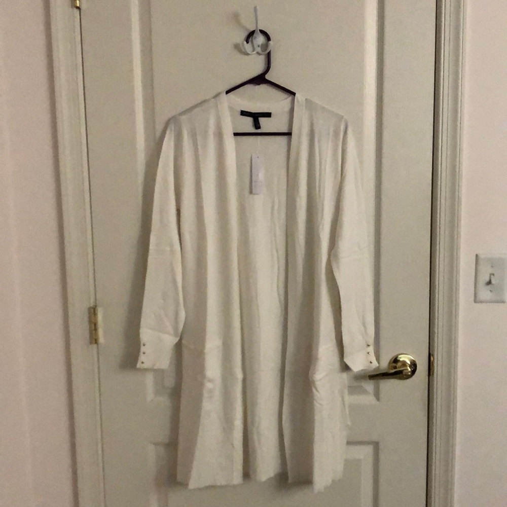 White House Black Market Midi Coverup in Ecru